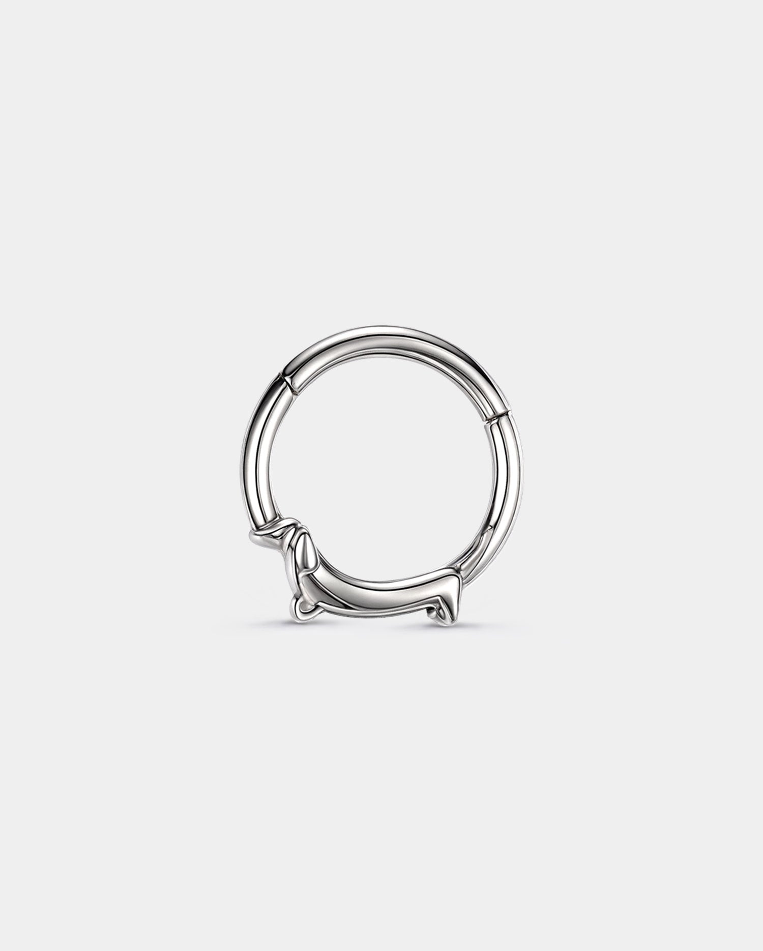 Dachshund titanium septum ring