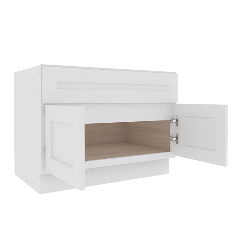 24-inch white shaker sink base cabinet